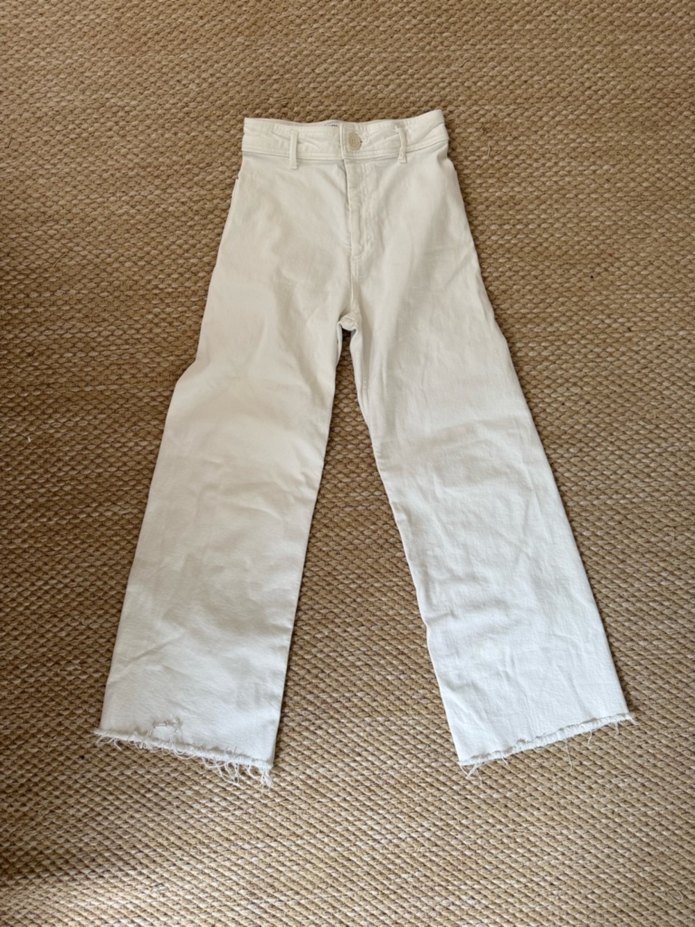 Zara Marine Straight White Jeans